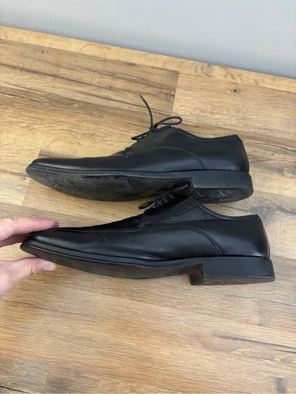 Bruno Magli Bishop Ranuncolo Lace Up Leather Shoes Black Men’s